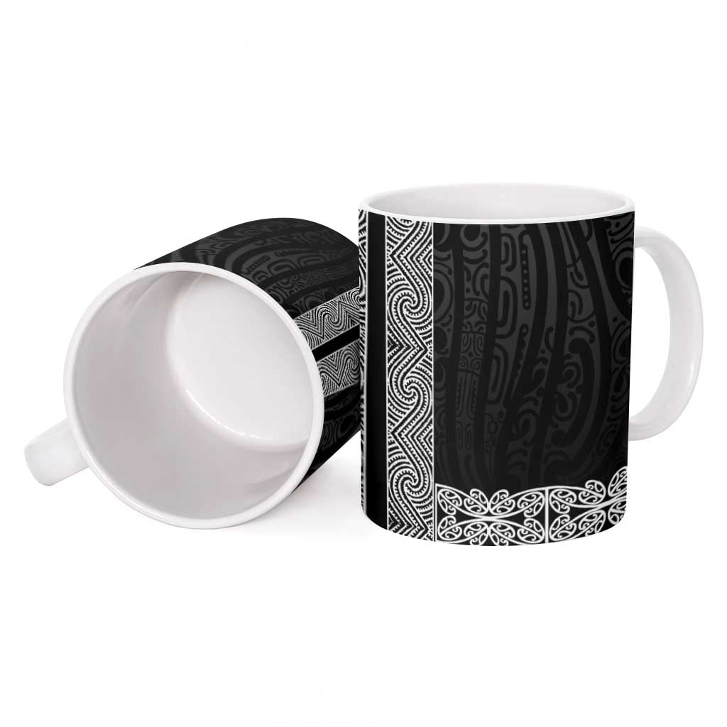 New Zealand Maori Kowhaiwhai Ceramic Mug Pango Maui and Mangopare - Polynesian Pride