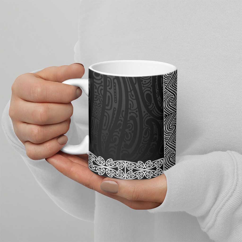 New Zealand Maori Kowhaiwhai Ceramic Mug Pango Maui and Mangopare - Polynesian Pride