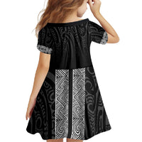 New Zealand Maori Kowhaiwhai Family Matching Off Shoulder Maxi Dress and Hawaiian Shirt Pango Maui and Mangopare