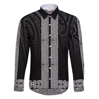New Zealand Maori Kowhaiwhai Family Matching Off Shoulder Short Dress and Hawaiian Shirt Pango Maui and Mangopare
