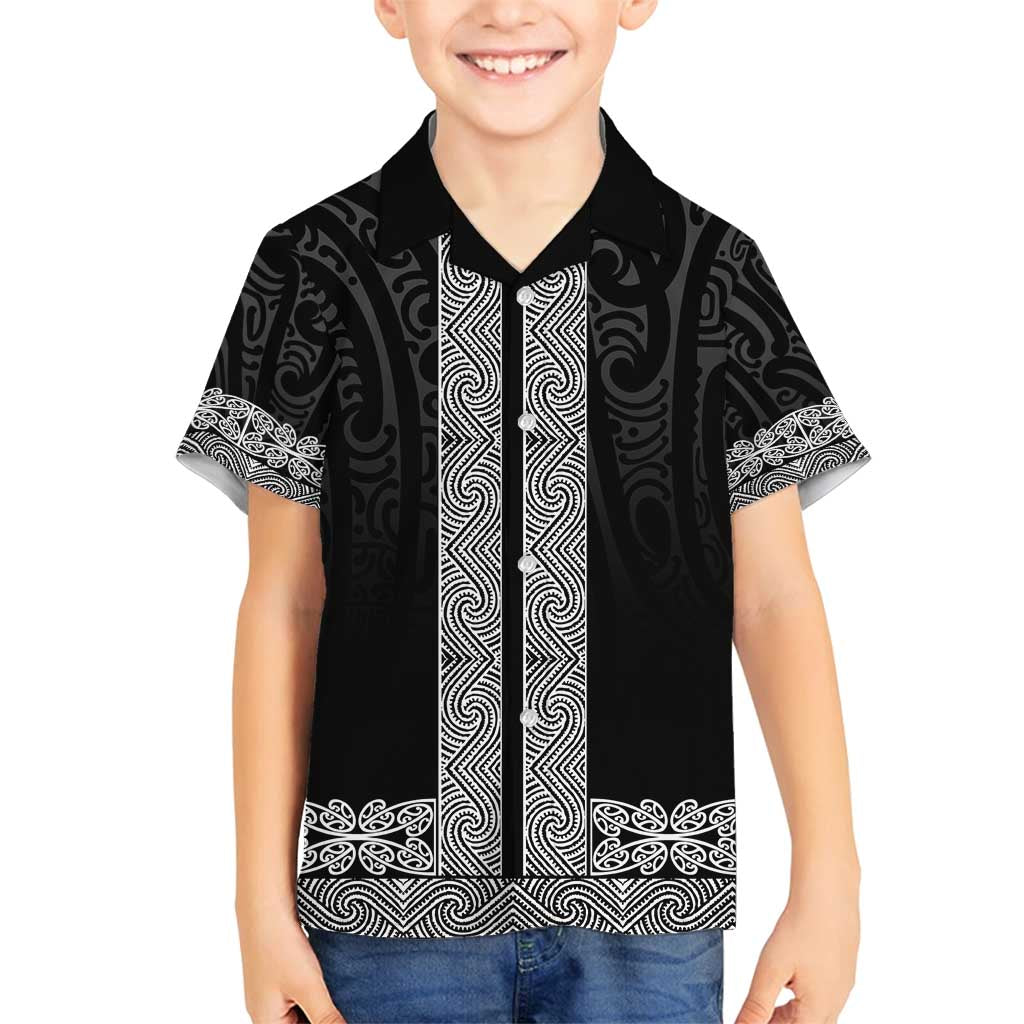 New Zealand Maori Kowhaiwhai Family Matching Tank Maxi Dress and Hawaiian Shirt Pango Maui and Mangopare