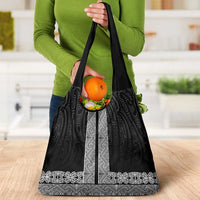 New Zealand Maori Kowhaiwhai Grocery Bag Pango Maui and Mangopare