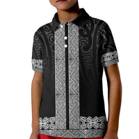 New Zealand Maori Kowhaiwhai Kid Polo Shirt Pango Maui and Mangopare