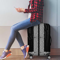 New Zealand Maori Kowhaiwhai Luggage Cover Pango Maui and Mangopare