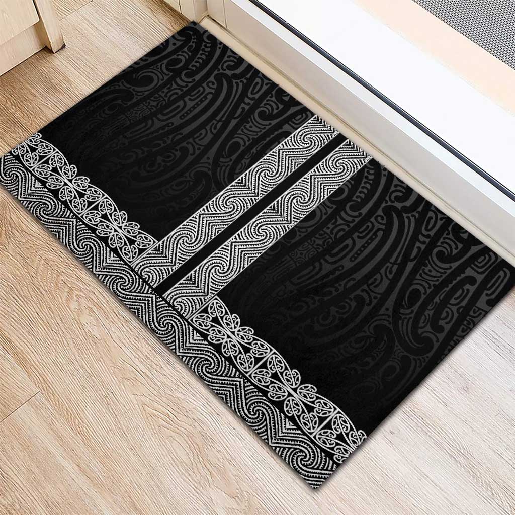 New Zealand Maori Kowhaiwhai Rubber Doormat Pango Maui and Mangopare