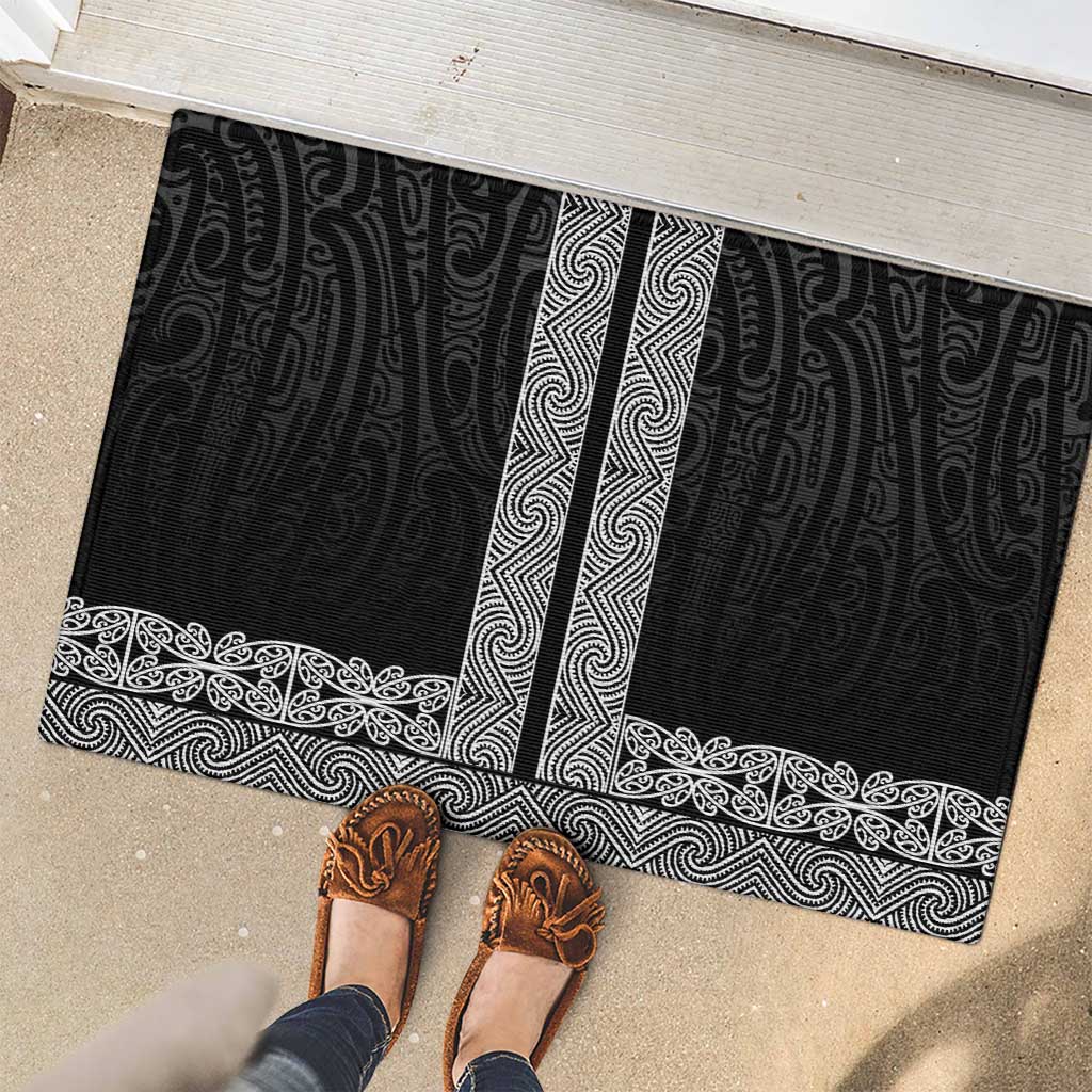 New Zealand Maori Kowhaiwhai Rubber Doormat Pango Maui and Mangopare