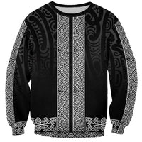 New Zealand Maori Kowhaiwhai Sweatshirt Pango Maui and Mangopare