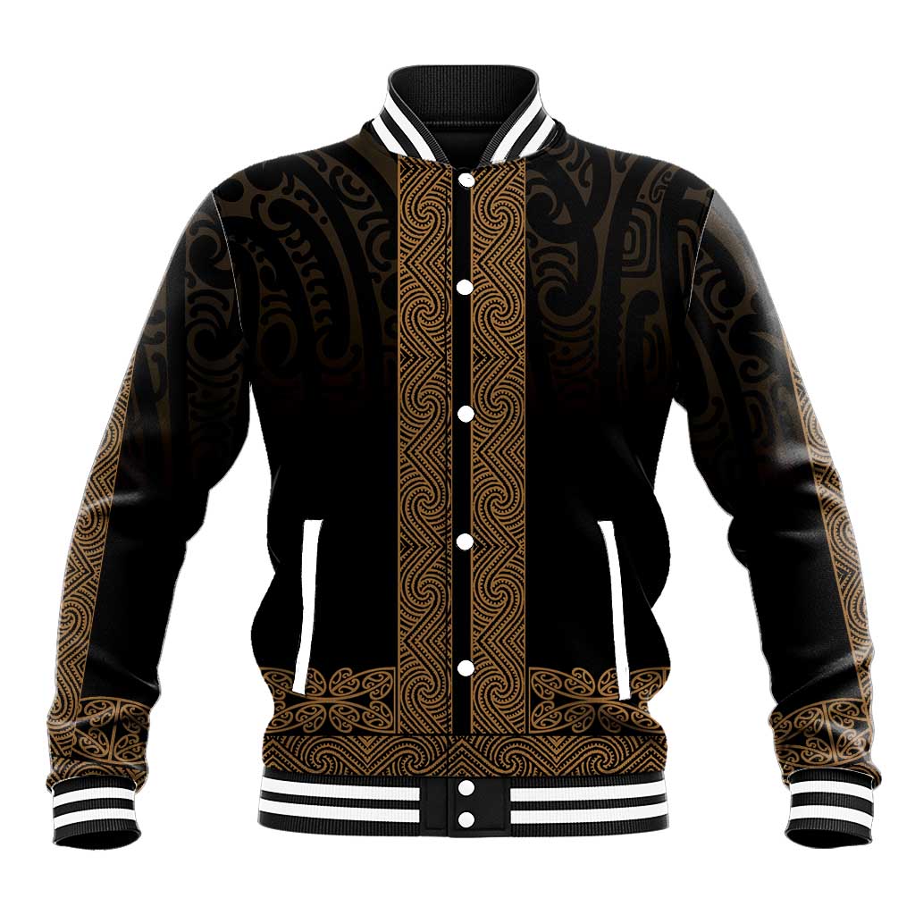 New Zealand Maori Kowhaiwhai Baseball Jacket Parauri Maui and Mangopare