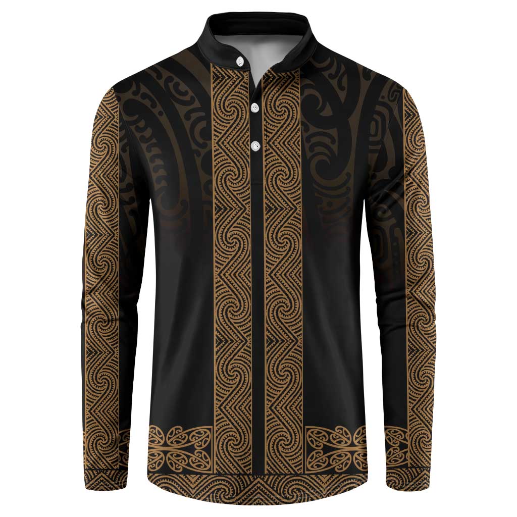 New Zealand Maori Kowhaiwhai Button Sweatshirt Parauri Maui and Mangopare