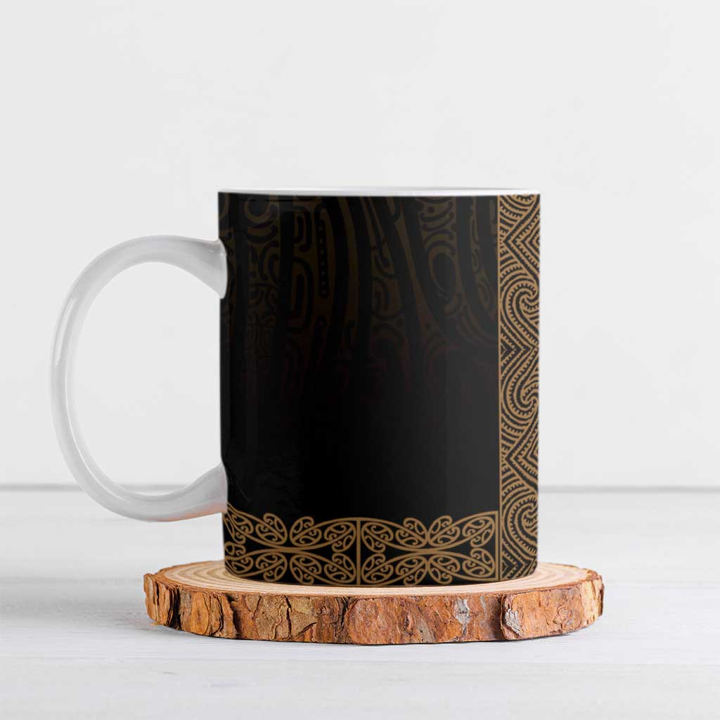 New Zealand Maori Kowhaiwhai Ceramic Mug Parauri Maui and Mangopare - Polynesian Pride