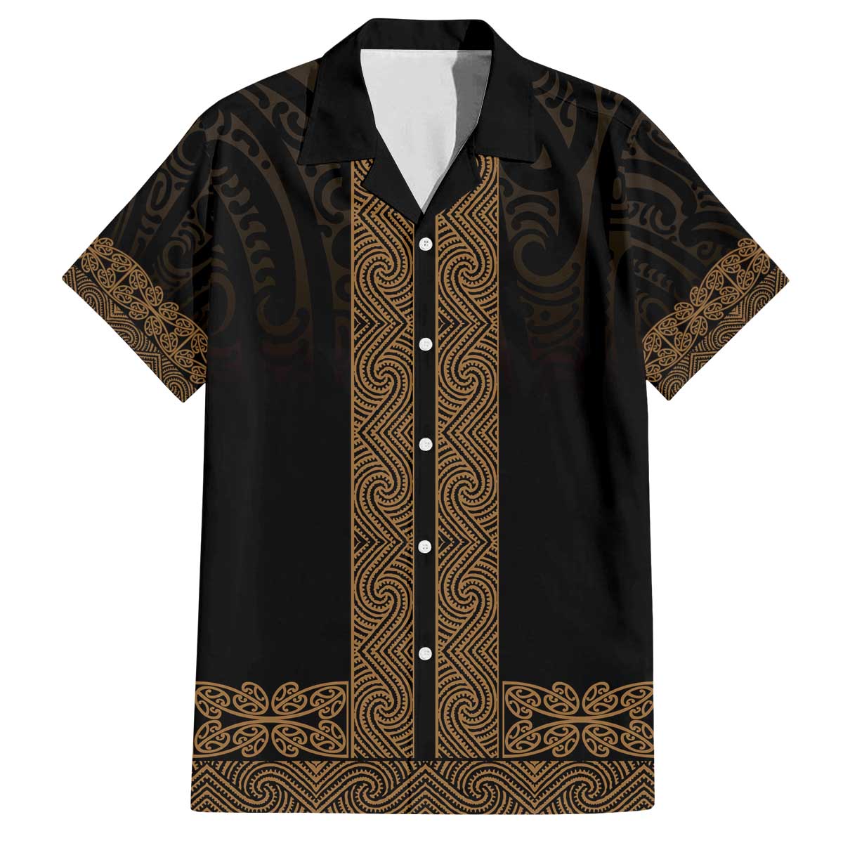 New Zealand Maori Kowhaiwhai Family Matching Off The Shoulder Long Sleeve Dress and Hawaiian Shirt Parauri Maui and Mangopare