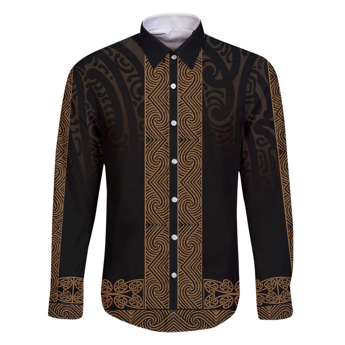 New Zealand Maori Kowhaiwhai Family Matching Off The Shoulder Long Sleeve Dress and Hawaiian Shirt Parauri Maui and Mangopare