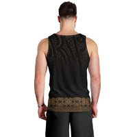 New Zealand Maori Kowhaiwhai Men Tank Top Parauri Maui and Mangopare