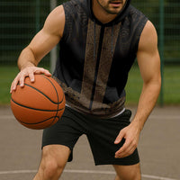 New Zealand Maori Kowhaiwhai Sleeveless Hoodie Parauri Maui and Mangopare - Polynesian Pride