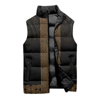 New Zealand Maori Kowhaiwhai Sleeveless Puffer Jacket Parauri Maui and Mangopare - Polynesian Pride