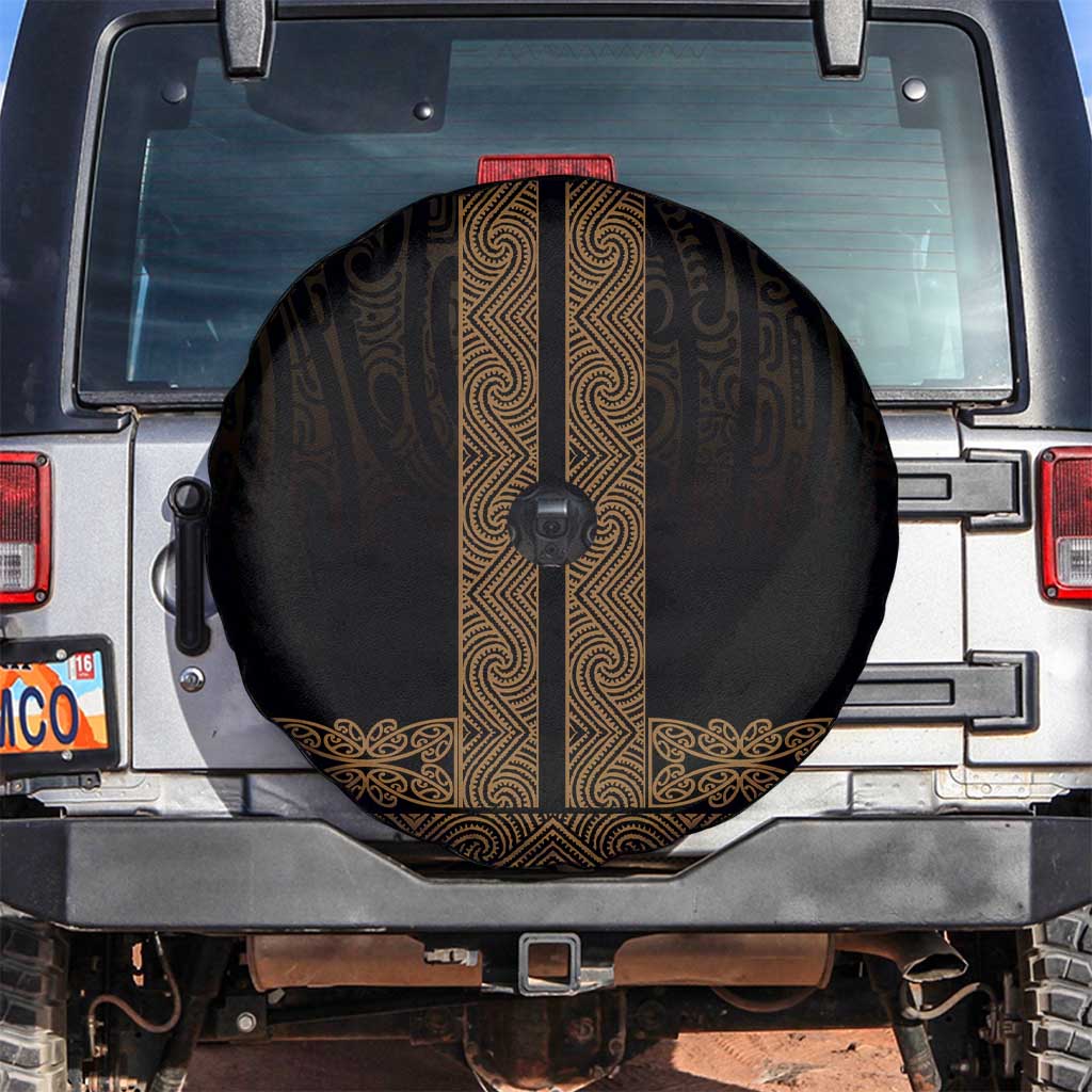 New Zealand Maori Kowhaiwhai Spare Tire Cover Parauri Maui and Mangopare