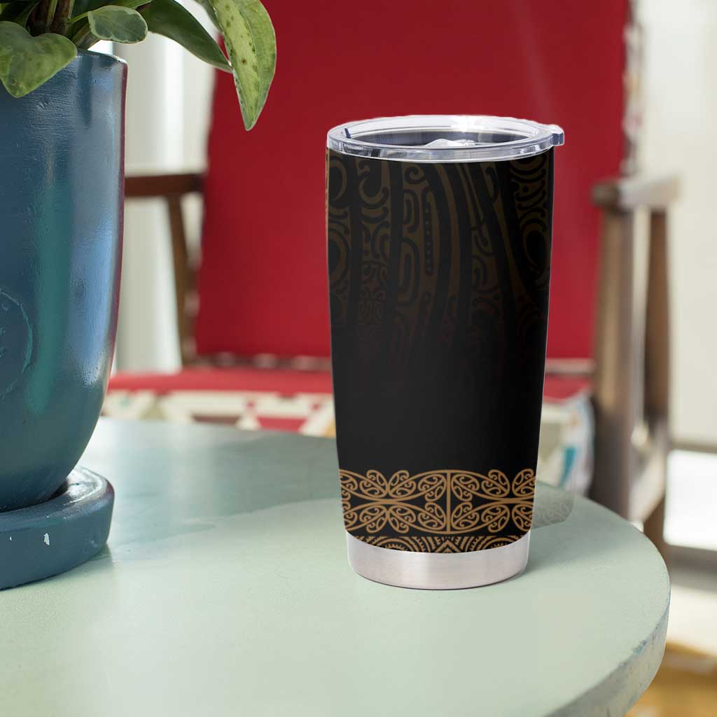 New Zealand Maori Kowhaiwhai Tumbler Cup Parauri Maui and Mangopare