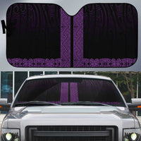 New Zealand Maori Kowhaiwhai Auto Sun Shade Waiporoporo Maui and Mangopare LT9 Purple - Polynesian Pride