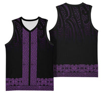 New Zealand Maori Kowhaiwhai Basketball Jersey Waiporoporo Maui and Mangopare - Polynesian Pride