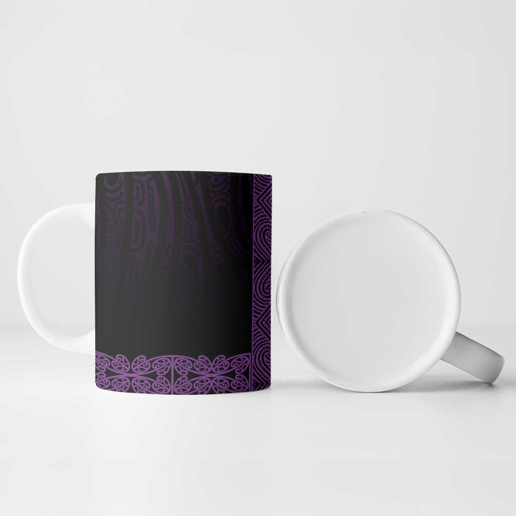 New Zealand Maori Kowhaiwhai Ceramic Mug Waiporoporo Maui and Mangopare - Polynesian Pride