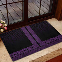 New Zealand Maori Kowhaiwhai Rubber Doormat Waiporoporo Maui and Mangopare