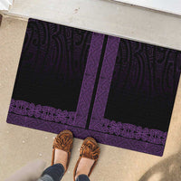 New Zealand Maori Kowhaiwhai Rubber Doormat Waiporoporo Maui and Mangopare