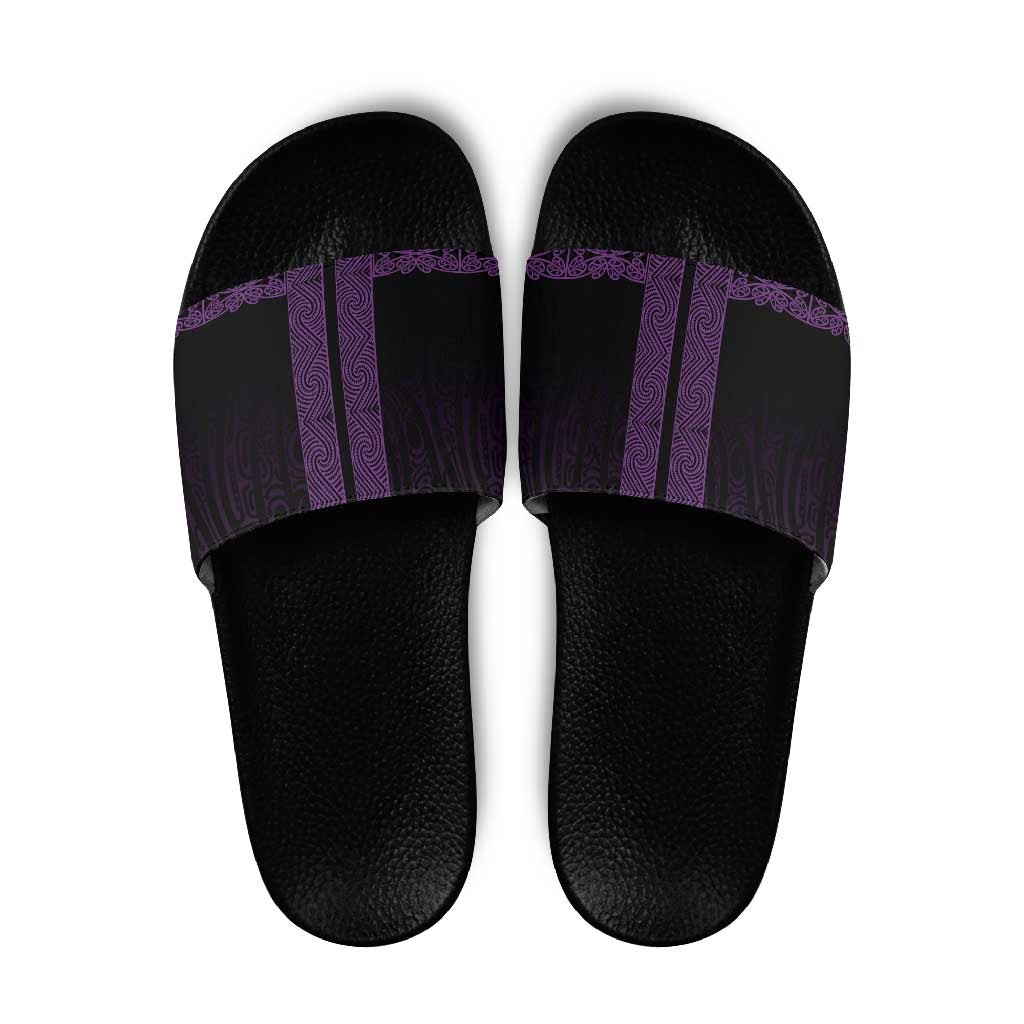 New Zealand Maori Kowhaiwhai Slide Sandals Waiporoporo Maui and Mangopare - Polynesian Pride
