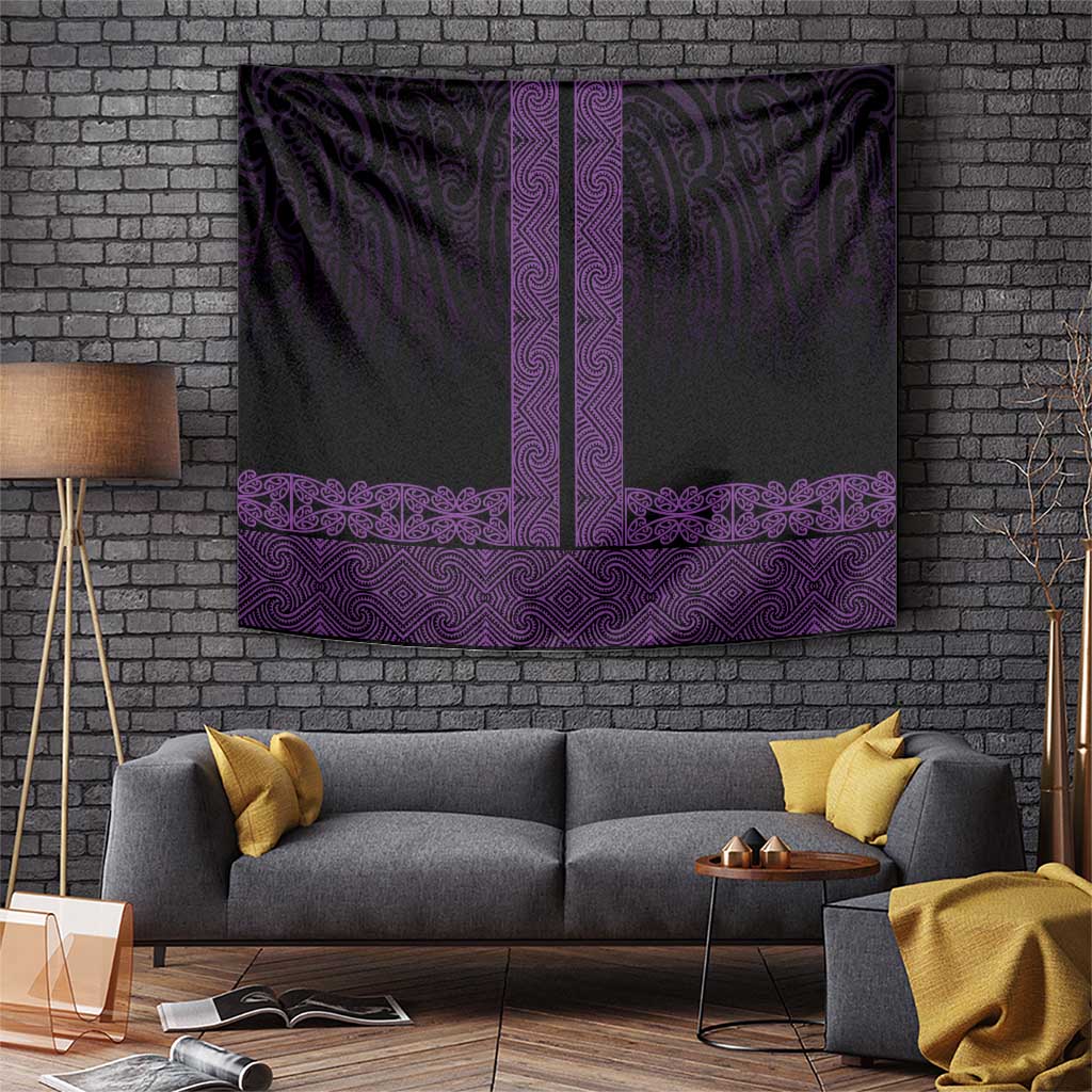 New Zealand Maori Kowhaiwhai Tapestry Waiporoporo Maui and Mangopare