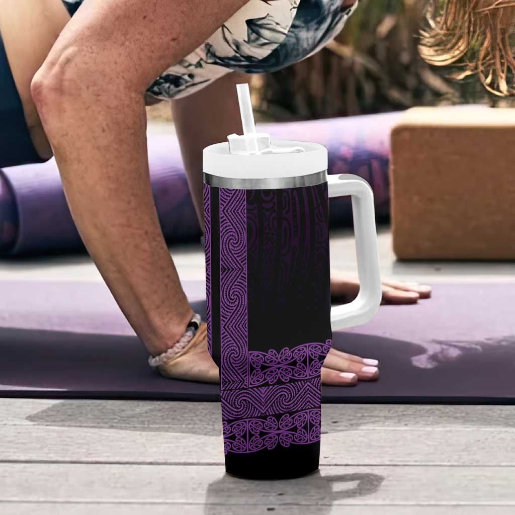 New Zealand Maori Kowhaiwhai Tumbler With Handle Waiporoporo Maui and Mangopare