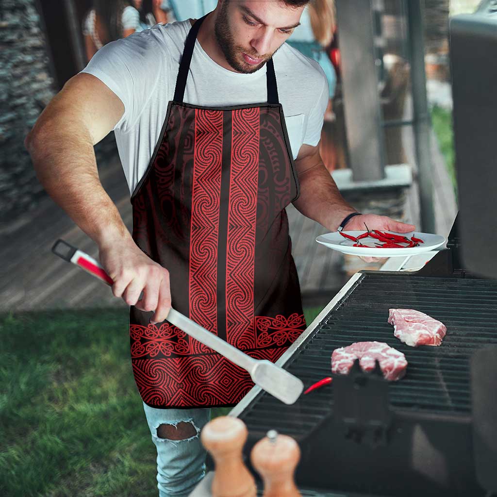 New Zealand Maori Kowhaiwhai Apron Whero Maui and Mangopare - Polynesian Pride