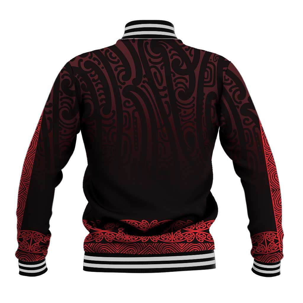 New Zealand Maori Kowhaiwhai Baseball Jacket Whero Maui and Mangopare