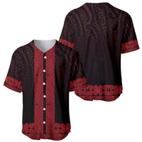 New Zealand Maori Kowhaiwhai Baseball Jersey Whero Maui and Mangopare