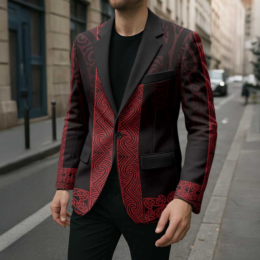 New Zealand Maori Kowhaiwhai Blazer Whero Maui and Mangopare - Polynesian Pride