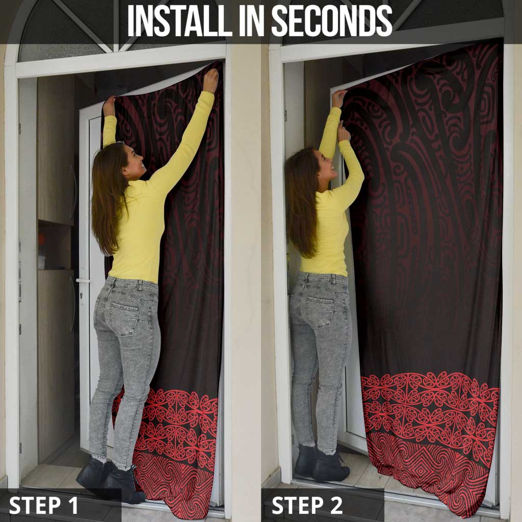 New Zealand Maori Kowhaiwhai Door Cover Whero Maui and Mangopare - Polynesian Pride