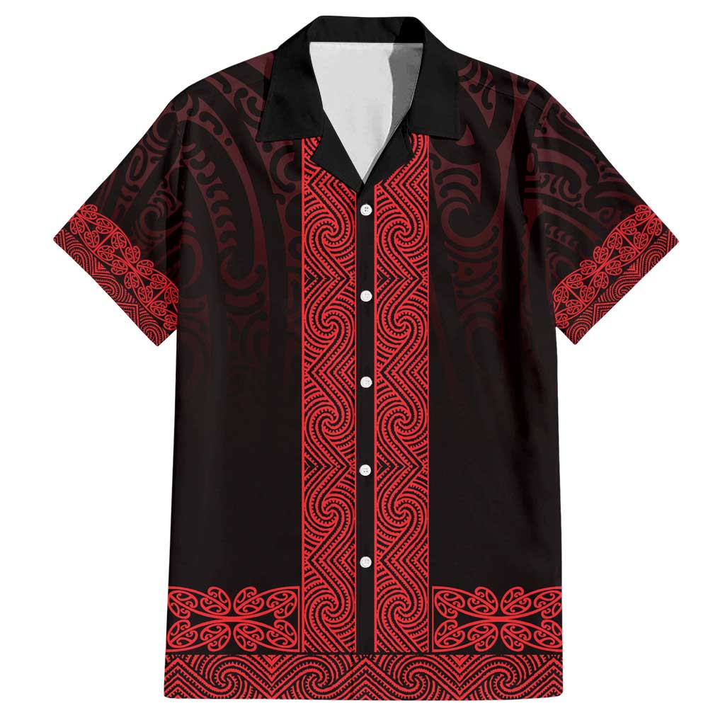 New Zealand Maori Kowhaiwhai Family Matching Long Sleeve Bodycon Dress and Hawaiian Shirt Whero Maui and Mangopare
