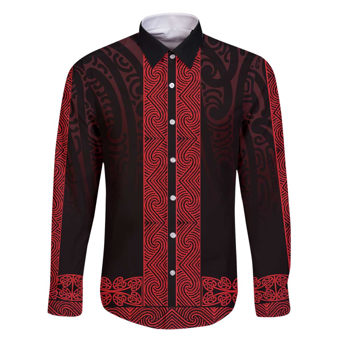 New Zealand Maori Kowhaiwhai Family Matching Off The Shoulder Long Sleeve Dress and Hawaiian Shirt Whero Maui and Mangopare