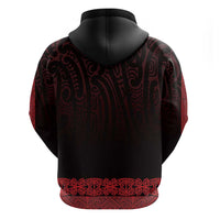 New Zealand Maori Kowhaiwhai Hoodie Whero Maui and Mangopare