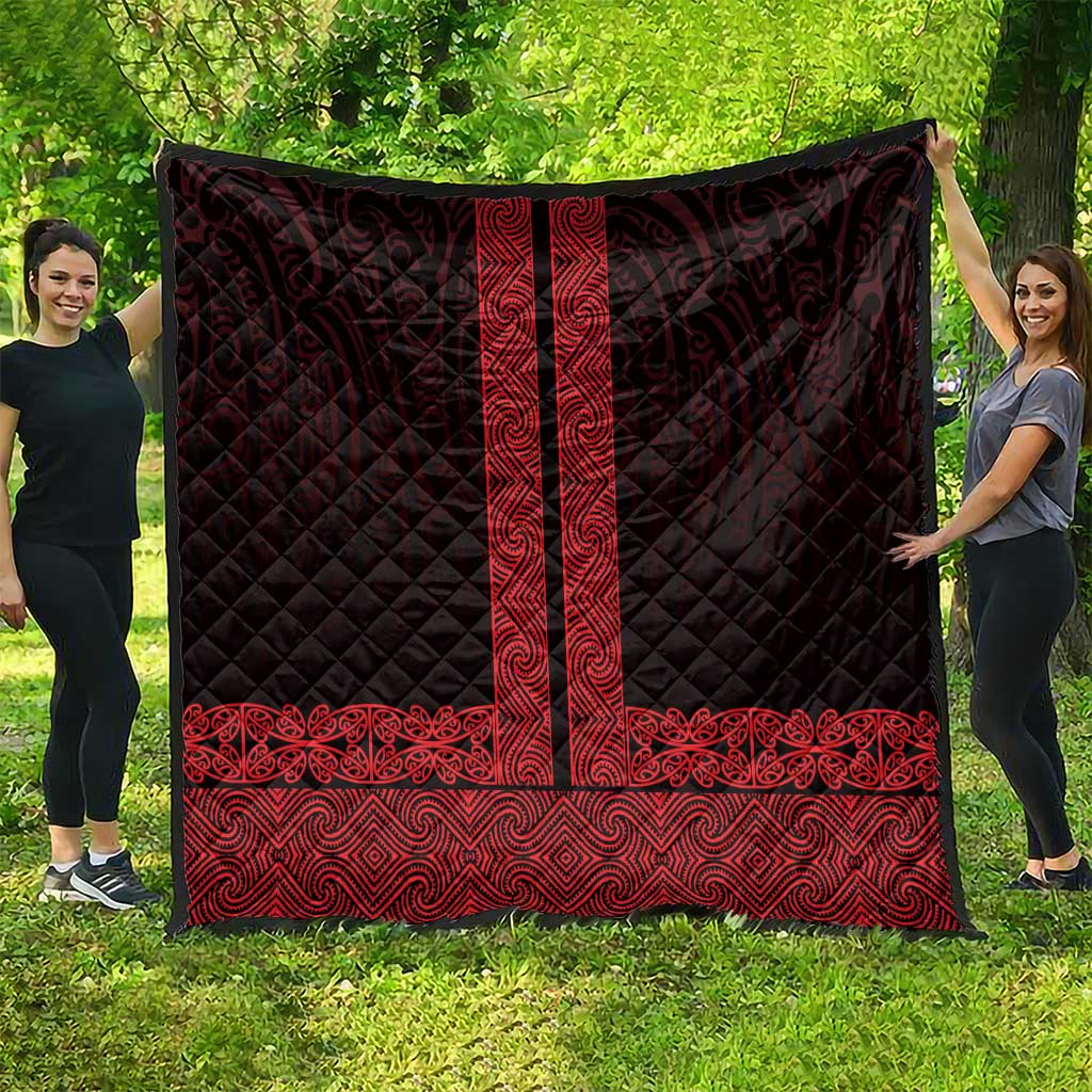 New Zealand Maori Kowhaiwhai Quilt Whero Maui and Mangopare