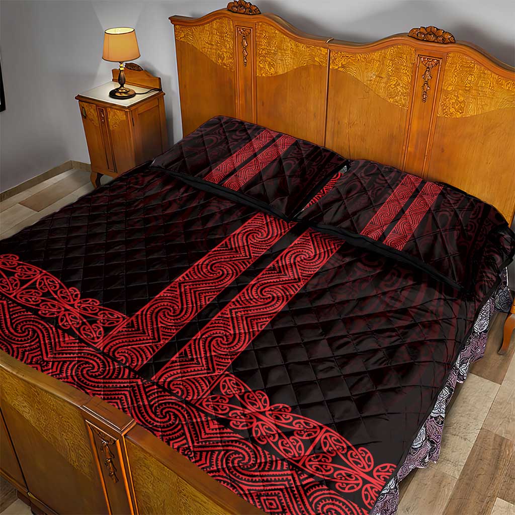 New Zealand Maori Kowhaiwhai Quilt Bed Set Whero Maui and Mangopare