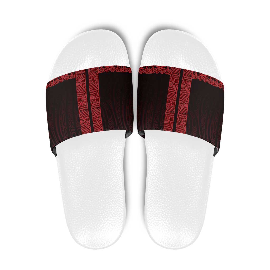 New Zealand Maori Kowhaiwhai Slide Sandals Whero Maui and Mangopare - Polynesian Pride