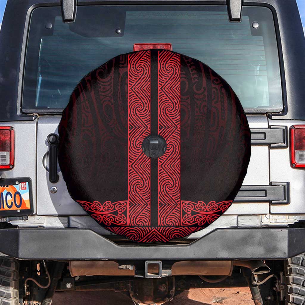 New Zealand Maori Kowhaiwhai Spare Tire Cover Whero Maui and Mangopare