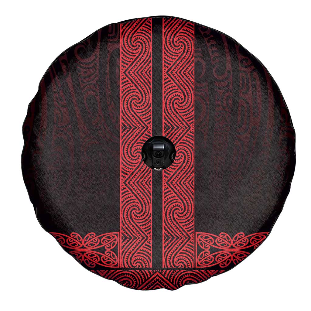 New Zealand Maori Kowhaiwhai Spare Tire Cover Whero Maui and Mangopare