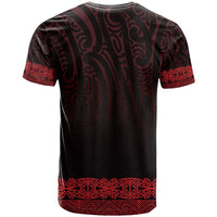 New Zealand Maori Kowhaiwhai T Shirt Whero Maui and Mangopare