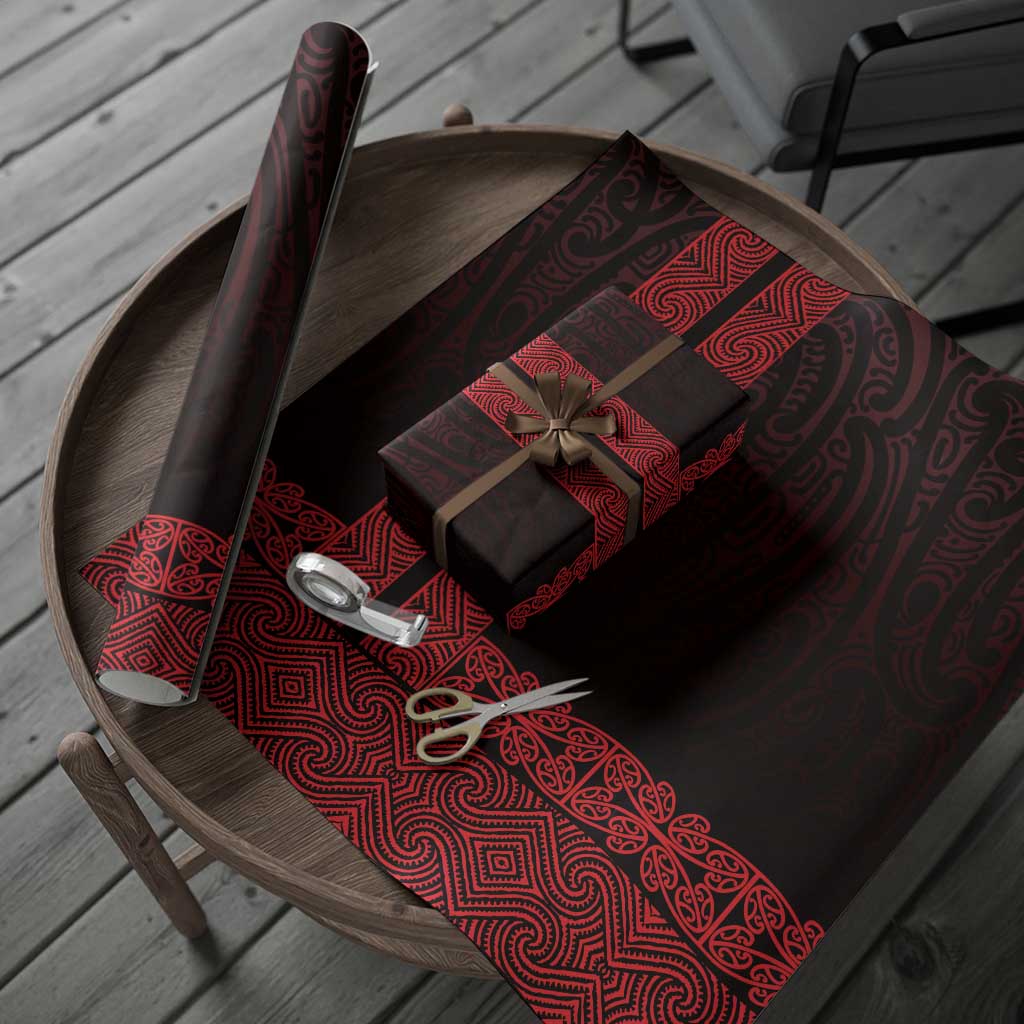 New Zealand Maori Kowhaiwhai Wrapping Paper Whero Maui and Mangopare - Polynesian Pride