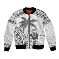 Custom Fiji Black Fern Bomber Jacket Maori Warroir with Fijian Masi Pattern