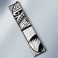 Fiji New Zealand Rugby Personalised Auto Sun Shade Maori and Tapa Pattern - Polynesian Pride