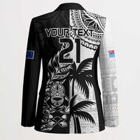 Fiji New Zealand Rugby Personalised Blazer Maori and Tapa Pattern - Polynesian Pride