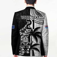 Fiji New Zealand Rugby Personalised Blazer Maori and Tapa Pattern - Polynesian Pride