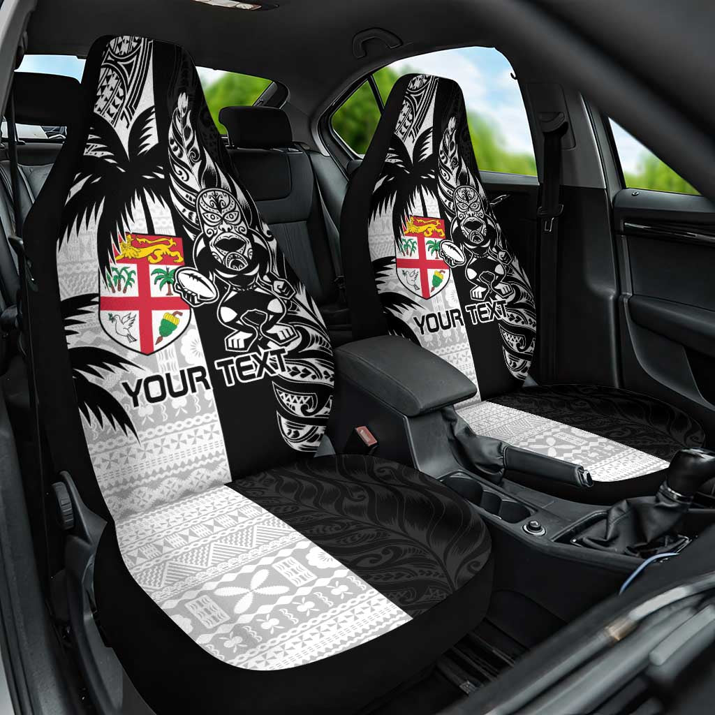 Custom Fiji New Zealand Car Seat Cover Maori mix Tapa Pattern Version LT9 One Size Black - Polynesian Pride