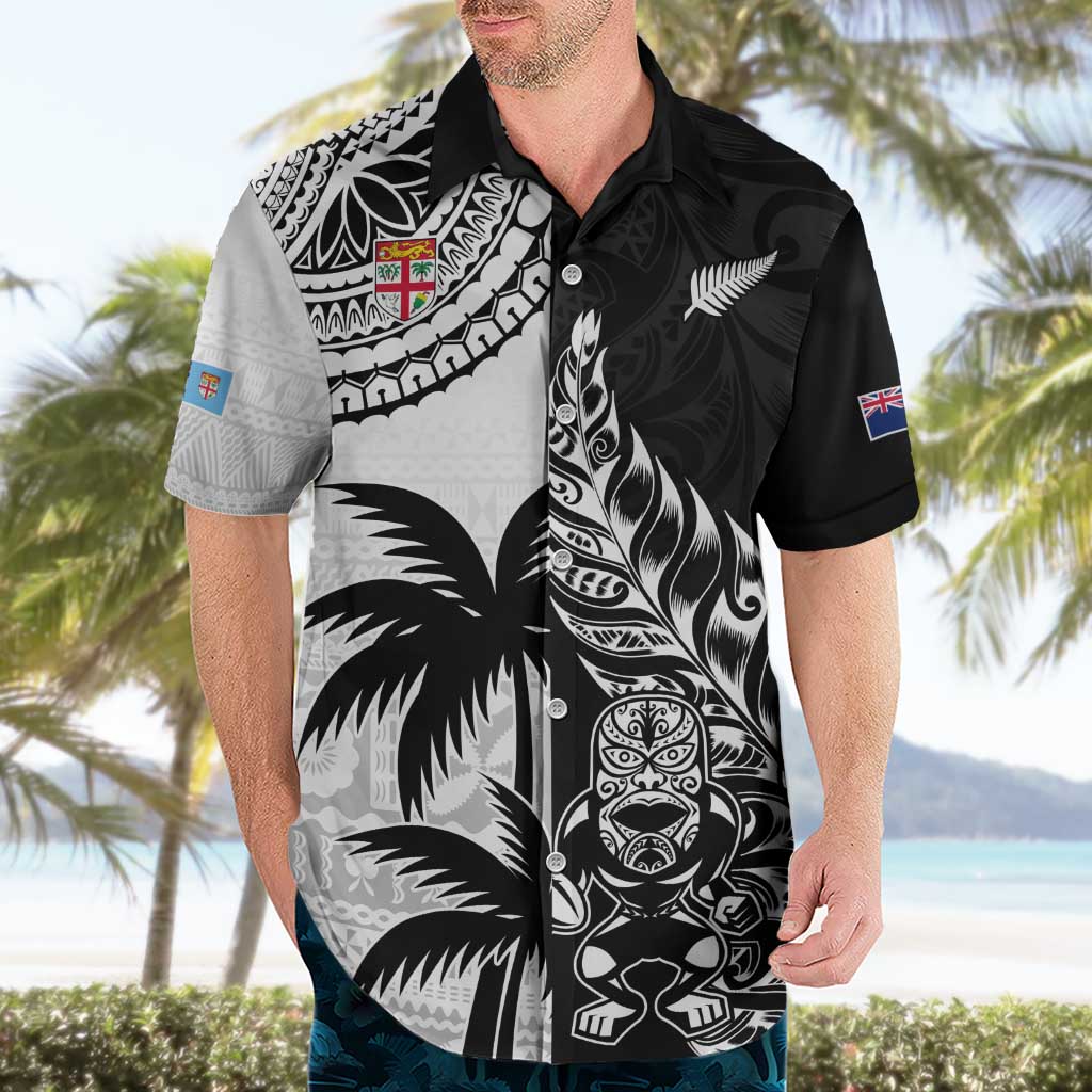 Custom Fiji New Zealand Hawaiian Shirt Maori mix Tapa Pattern Version LT9 - Polynesian Pride